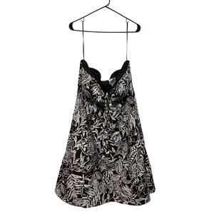 Fall Occasion Floral Strapless Dress Robbie Bee Woman Brown White Size 18W